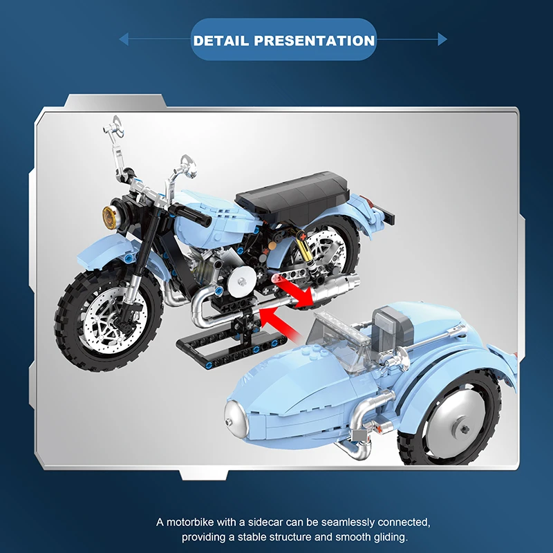 MOC Creative School of Magic Movie Hagrid Flying Motorcycle Building Blocks Moto Model Assemble Brick Toy Gift For Kid Boy Adult