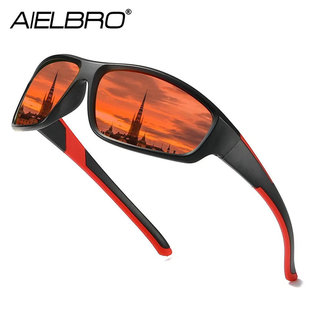 AIELBRO Cycling Glasses Sport Sunglasses Men Eyewear Cycling Sunglasses Safety Glasses Bike Bicycle Glasses Sunglasses for Men