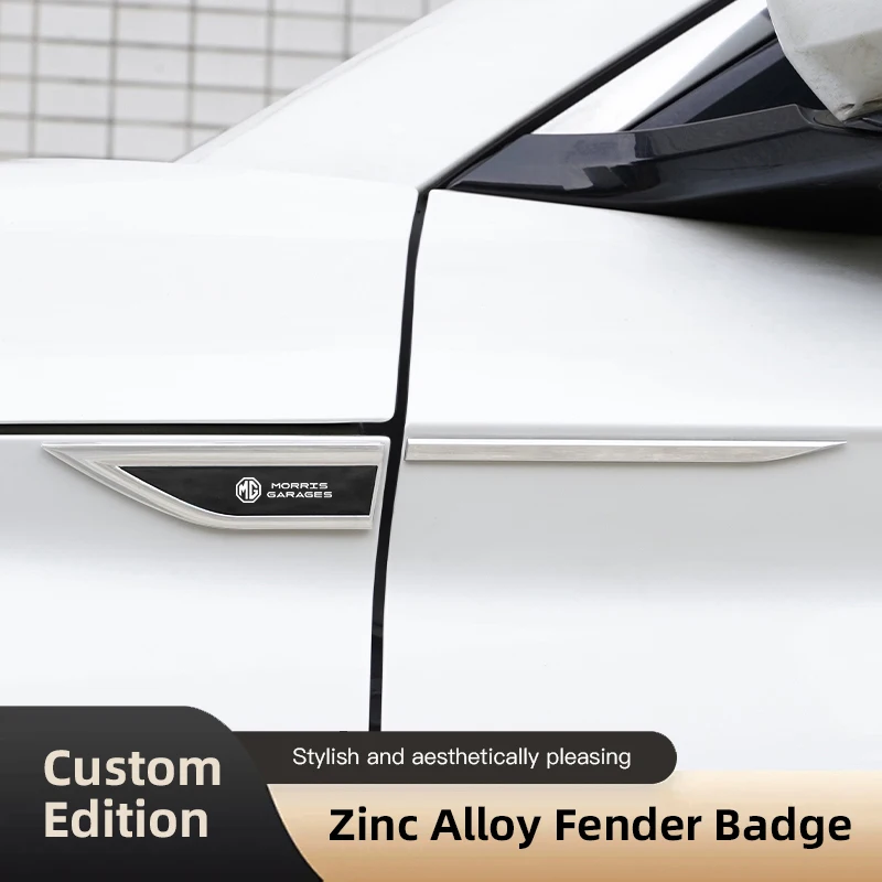 2 pegatinas 3D de metal para guardabarros laterales de coche, para Morris Garages MG HS ZST ZS MG3 MG5 MG6 MG7 GT GS, pegatinas personalizadas para el panel lateral del coche