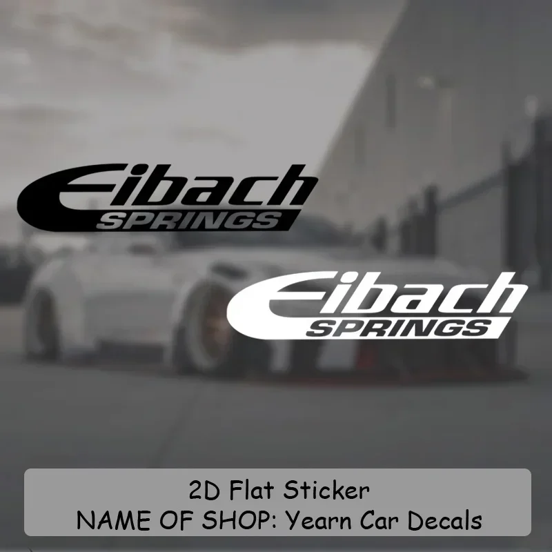 1 adhesivo con el logotipo de Eibach Springs, adhesivo de vinilo transparente en negro, blanco y rojo para decoración de automóviles