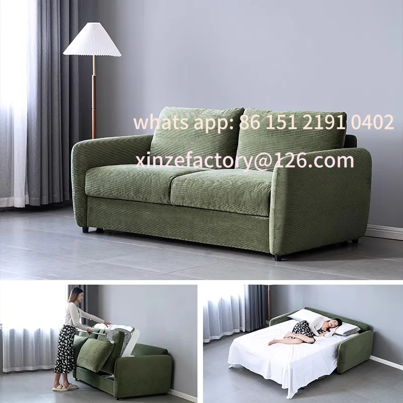 

Customizable French retro wick foldable integrated dual-purpose sofa bed multi-function