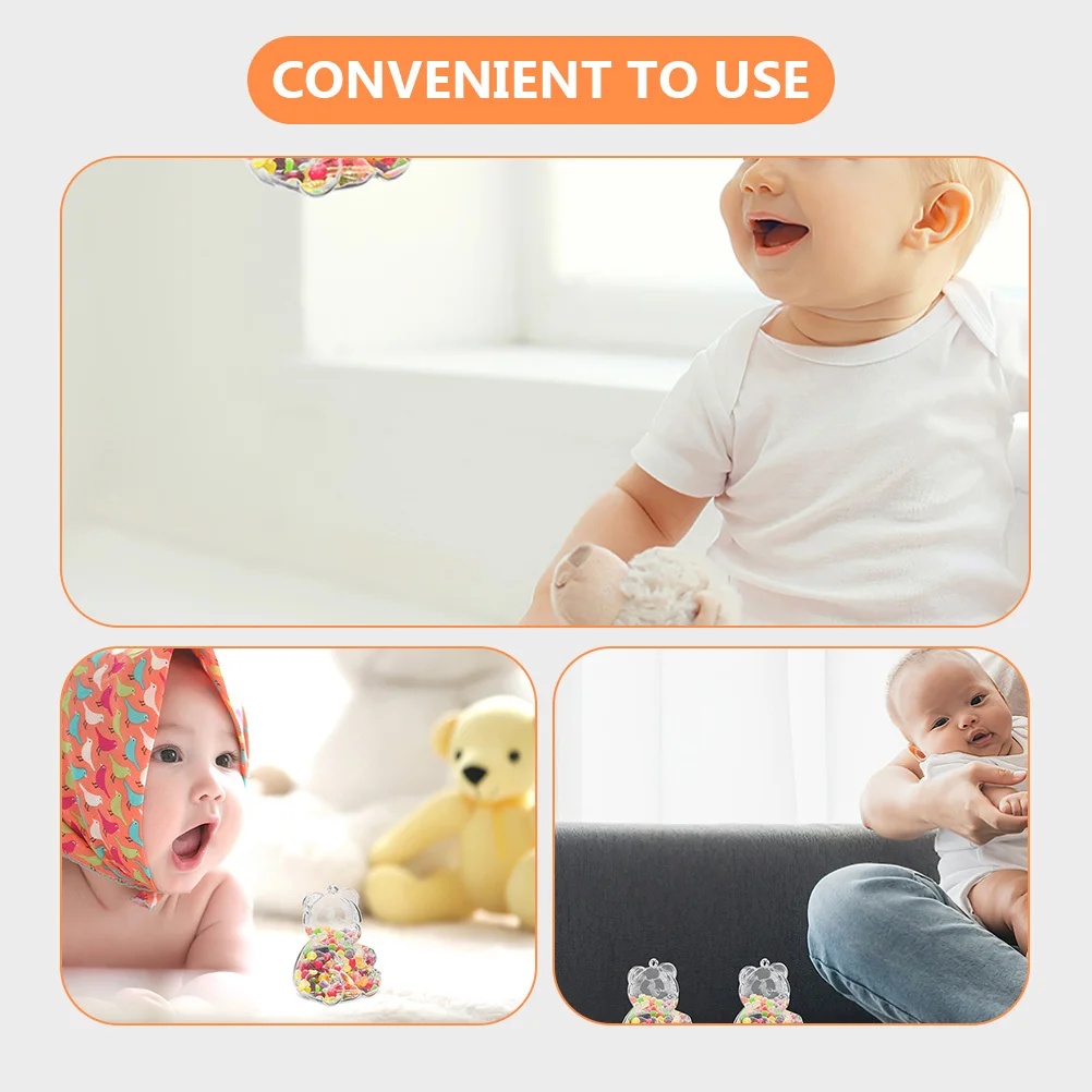 

10Pcs Bear Candy Boxes Clear Treat Boxes for Small Gifts Jewelry Candies Wedding Party Favors Bulk Favor Containers Holiday