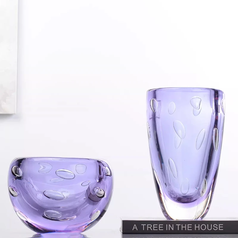 

Bubble light luxury simple high-end glass vase, fruit bowl home gift vase fruit bowl