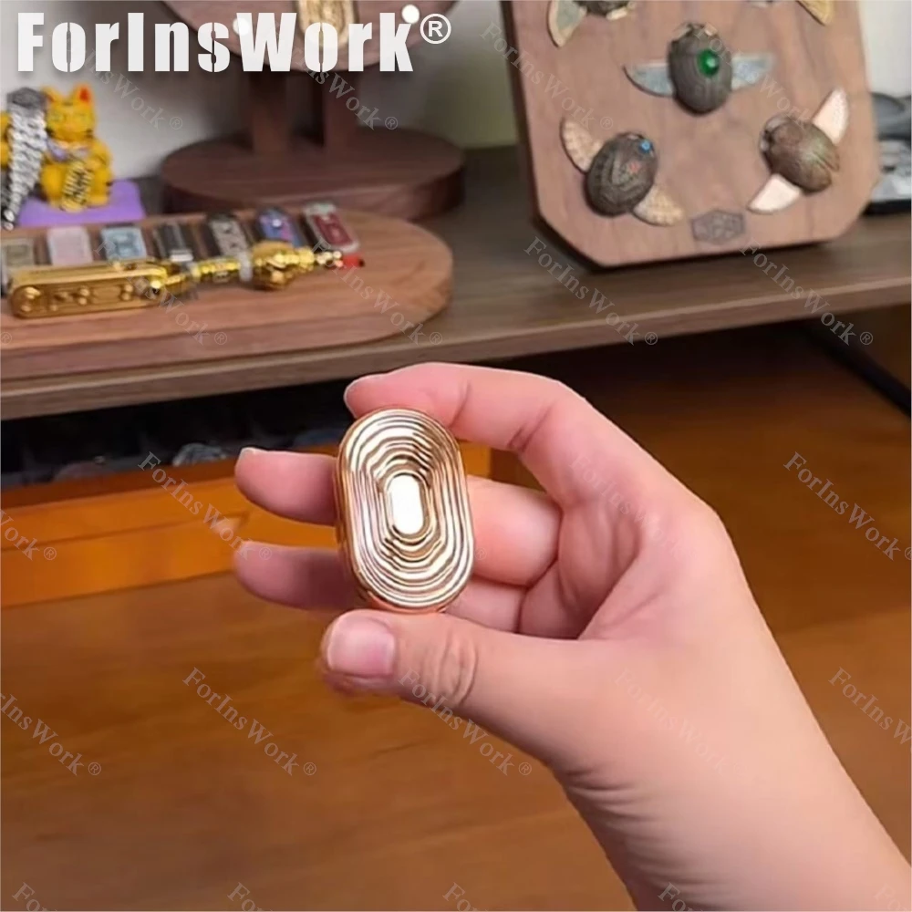 Seki Copper Rain 2.0 Intensive Mechanical Rotary Push Slider Stainless Steel Fidget Sliders Desk Toy Limited To 100pcs