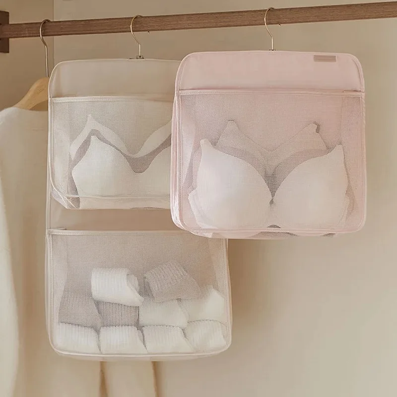 

Hanging Storage Organizer Wardrobe Closet Clothes Storage Hanger Socks Underwear Organizer Large Capacity Mesh Bag Sundries Bag