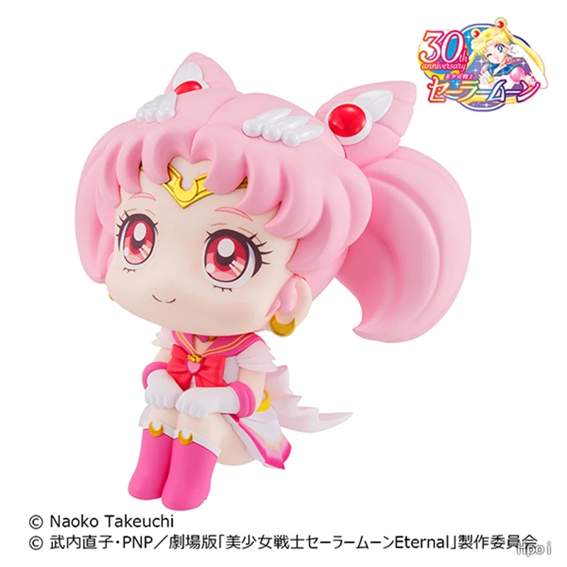 10cm Anime Sailor Moon Figure Tsukino Usagi Sailor Mini Moon Figure Kawaii Q Version Look Up Action Figure Model Toys Gift