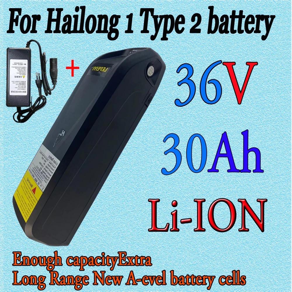 

for Hailong battery 36V/30AH 18650 battery pack 30A BMS 350W 500W 750W 1000W 1500W 18650 battery