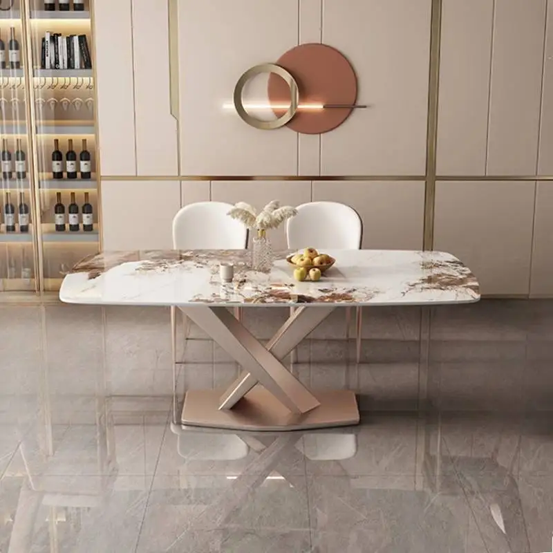 Party Items Dining Tables Chairs White Italian Expandable Nordic Dining Tables Luxury Modern Mesas Comedor Furniture For Home