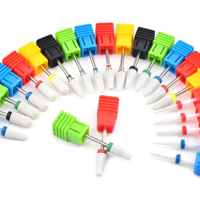 1pcs Ceramic Milling Cutter Nail Drill Bits Electric Manicure Drills Pedicure Mill Bits Machine Files Nail Art accessories Tool