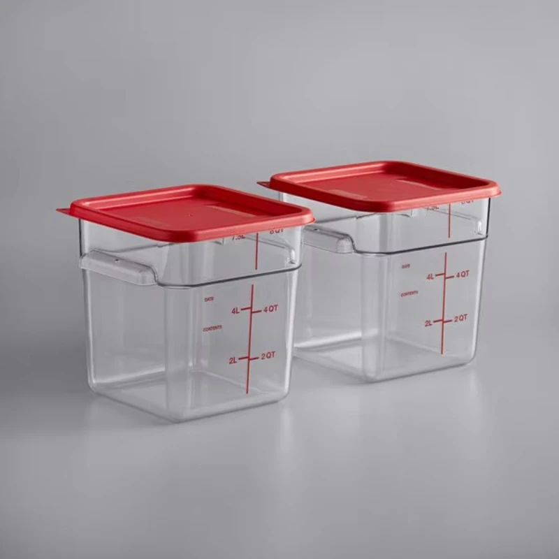 

Transparent Square Polycarbonate Food Storage Container BoxMultifunctionalKitchenInjectionMoldedPlasticClassic100HotelRestaurant
