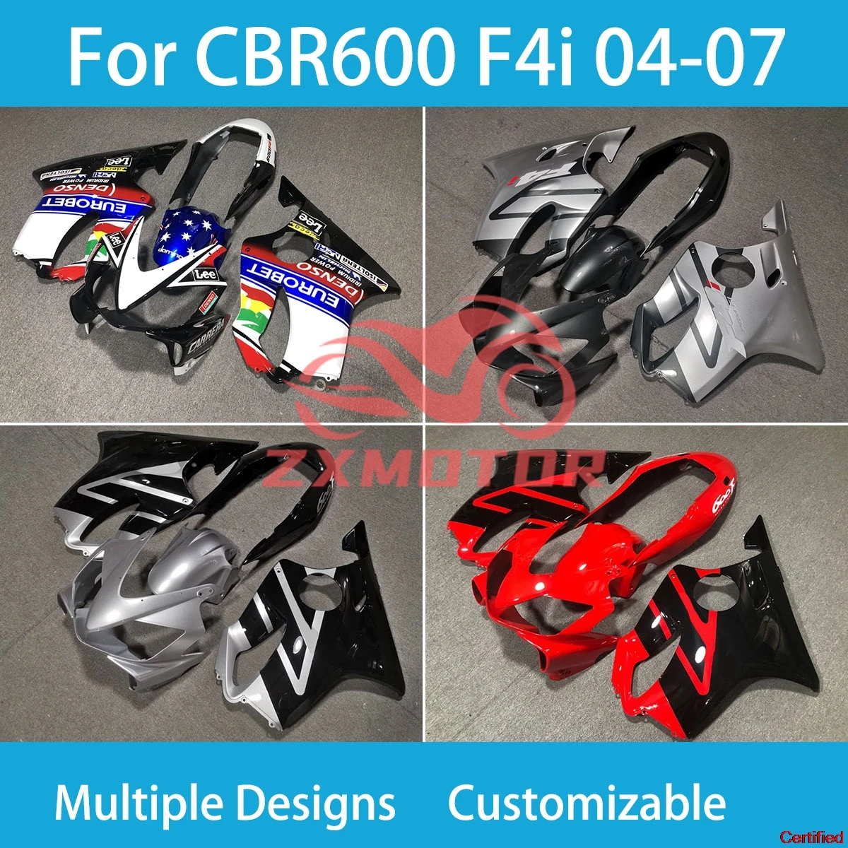 

CBR600F4i 04 05 06 07 ZXMT Fairings for Honda CBR600 F4i 2004 2005 2006 2007 Fairing Set Panel Kit Bodywork Fit