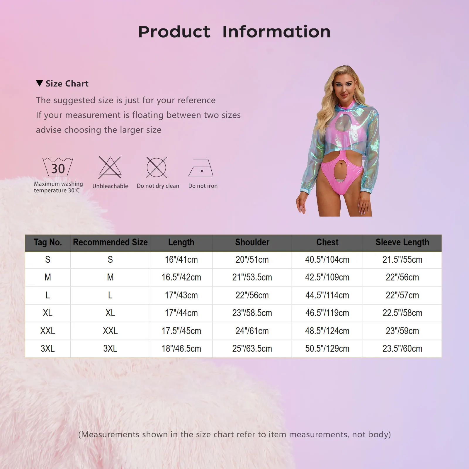 レディースキラキラ透明フード付きトップホログラフィック長袖クロップド Tシャツフェスティバル絶賛衣装プルオーバーパーカークラブウェア