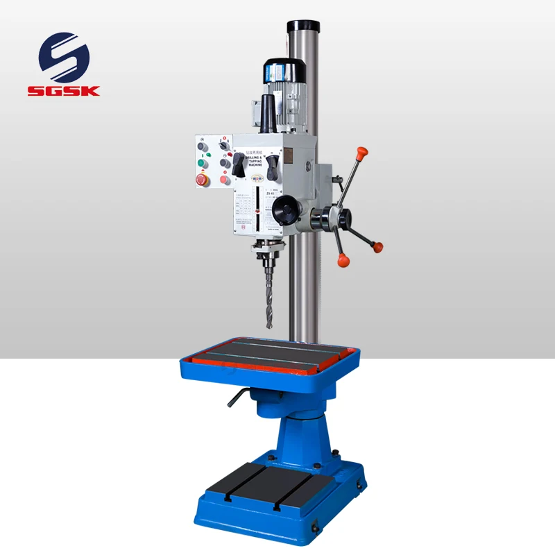 SGSK Vertical Drilling And Tapping Machine ZS-40HS/ZS-40PS Gearbox 40mm Max Drilling Diameter 3kW Power