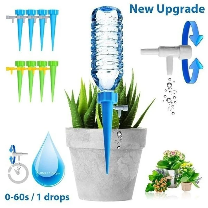 Automatic Irrigation Watering Drip with Speed Control Valve Flower Plants Greenhouse Garden Adjustable Auto Water Dripper Device