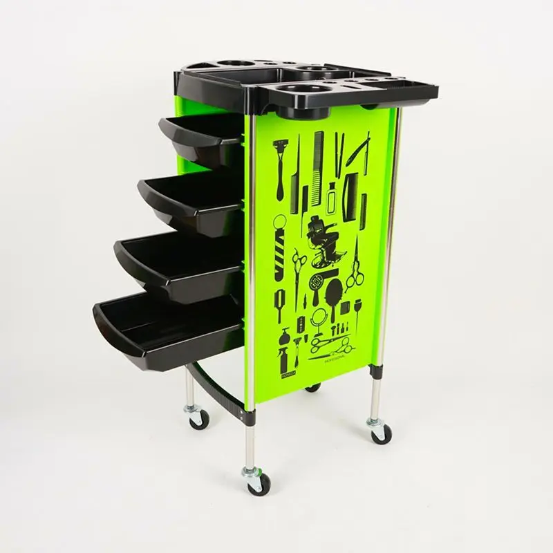 

Cross-border direct supply barber shop tool cart hair salon bar cart multi-functional rack hair dyeing and ironing cart factory