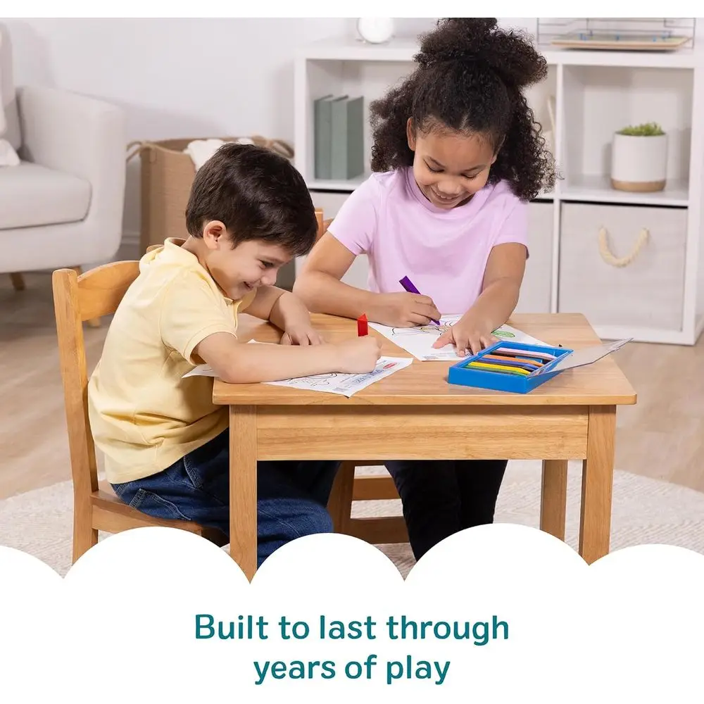 مجموعة طاولات وكراسي خشبية متينة للأطفال الصغار، مثالية لغرفة لعب الأطفال وتعليم مونتيسوري، للأعمار من 3 سنوات فما فوق #6