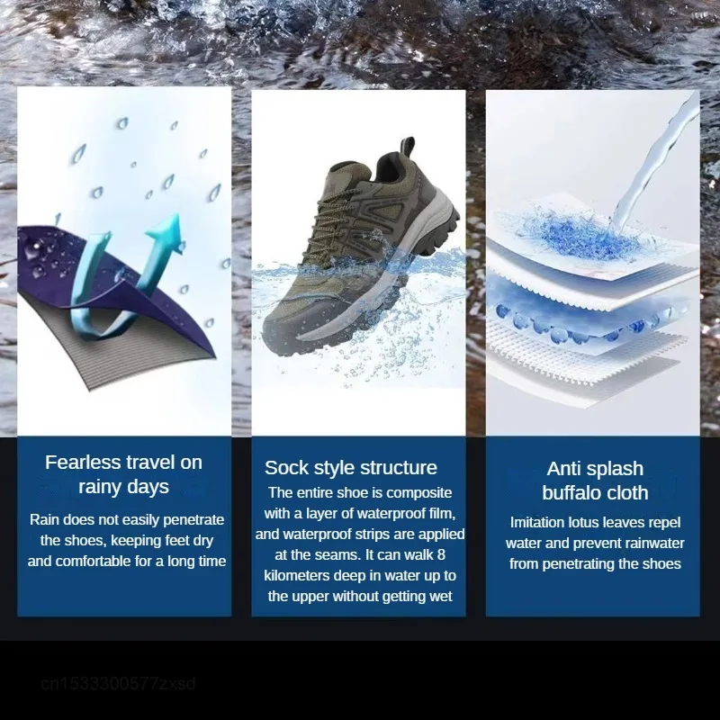 Xiaomi WALK SOUL Men Hiking Shoes Waterproof Non-Slip Wear Resistant Men's Outdoor Mountain Boots Climbing Shoes Men Sneakers