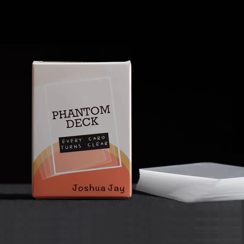 

Колода Phantom Deck от Джошуа Джей: Фокусы с картами крупным планом, прозрачная колода, аксессуар для фокусников, иллюзия, визуальный эффект, обучающий курс