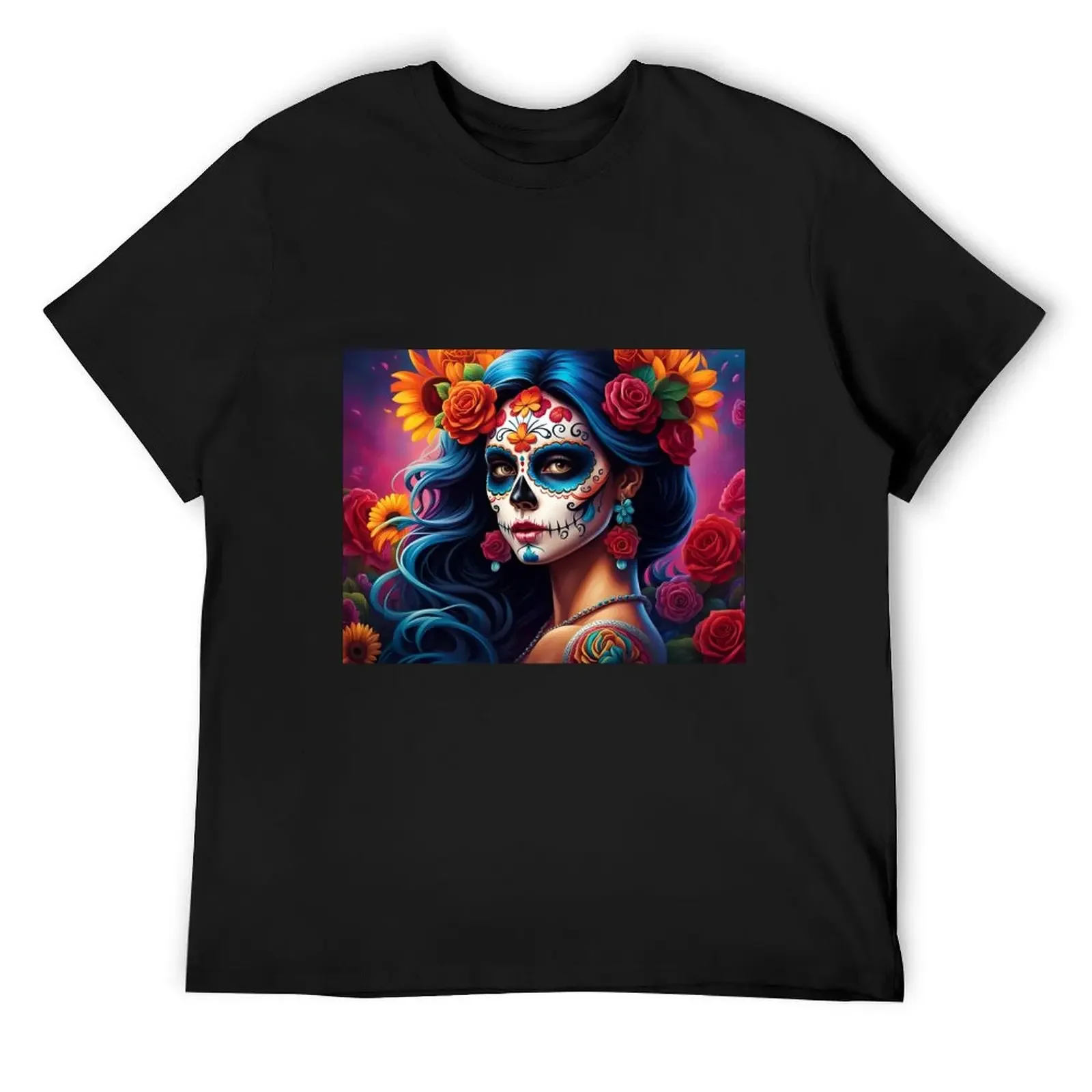 

La Catrina T-Shirt quick-drying basketball graphic tees slim fit t shirts for men