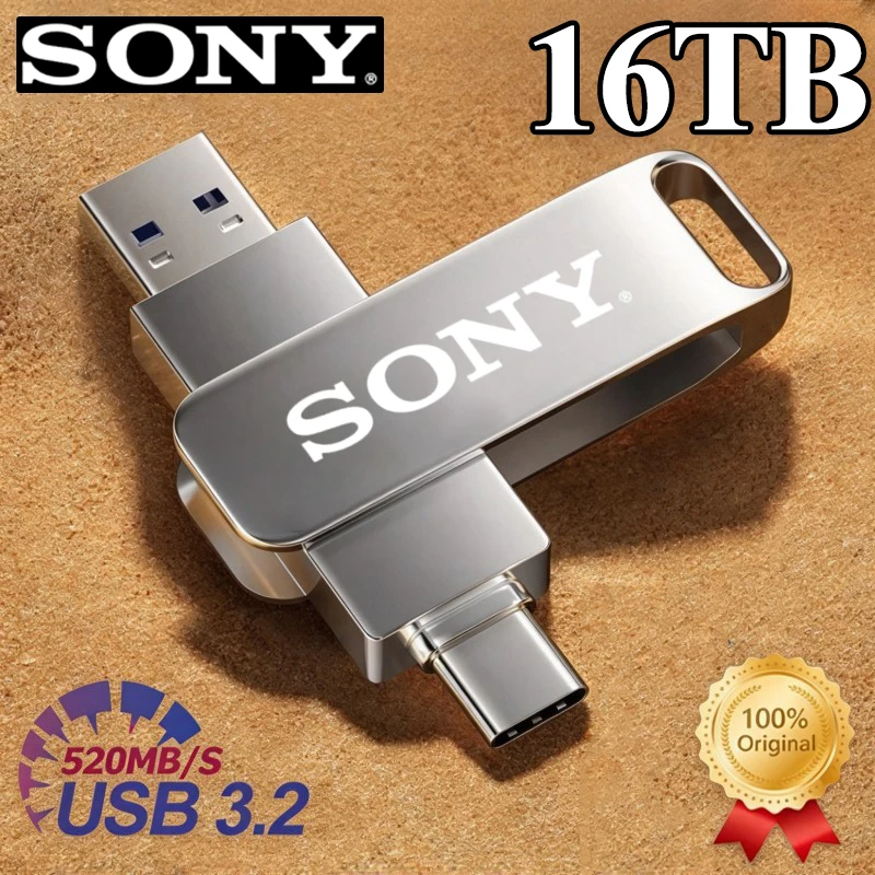 SONY 16TB Flash Drives USB 3.2 HighSpeed USB Transfer Metal Pendrive Memory Card Pendrive Flash Disk Memoria Waterproof Stick