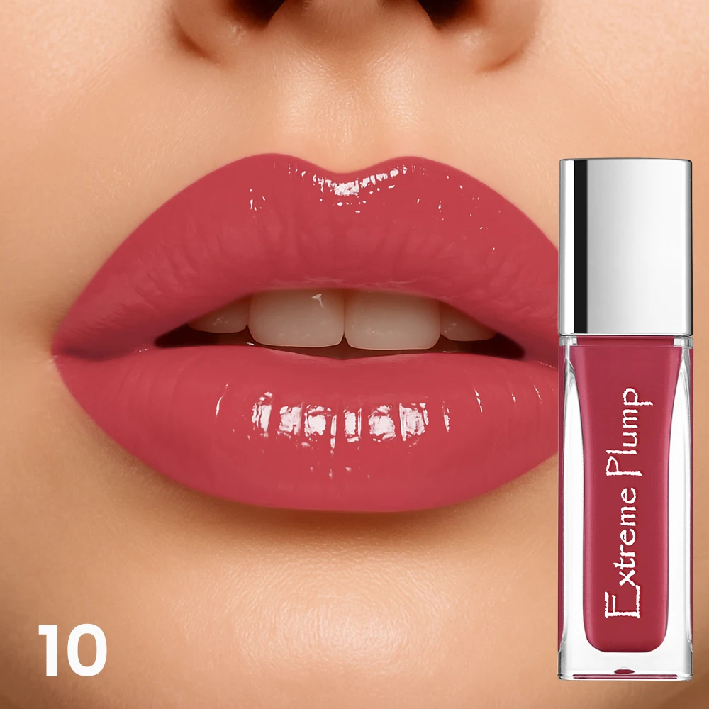 Brilho labial brilhante com brilho de água, cor labial hidratante de longa duração à prova d'água, presente de feriado perfeito para mulheres