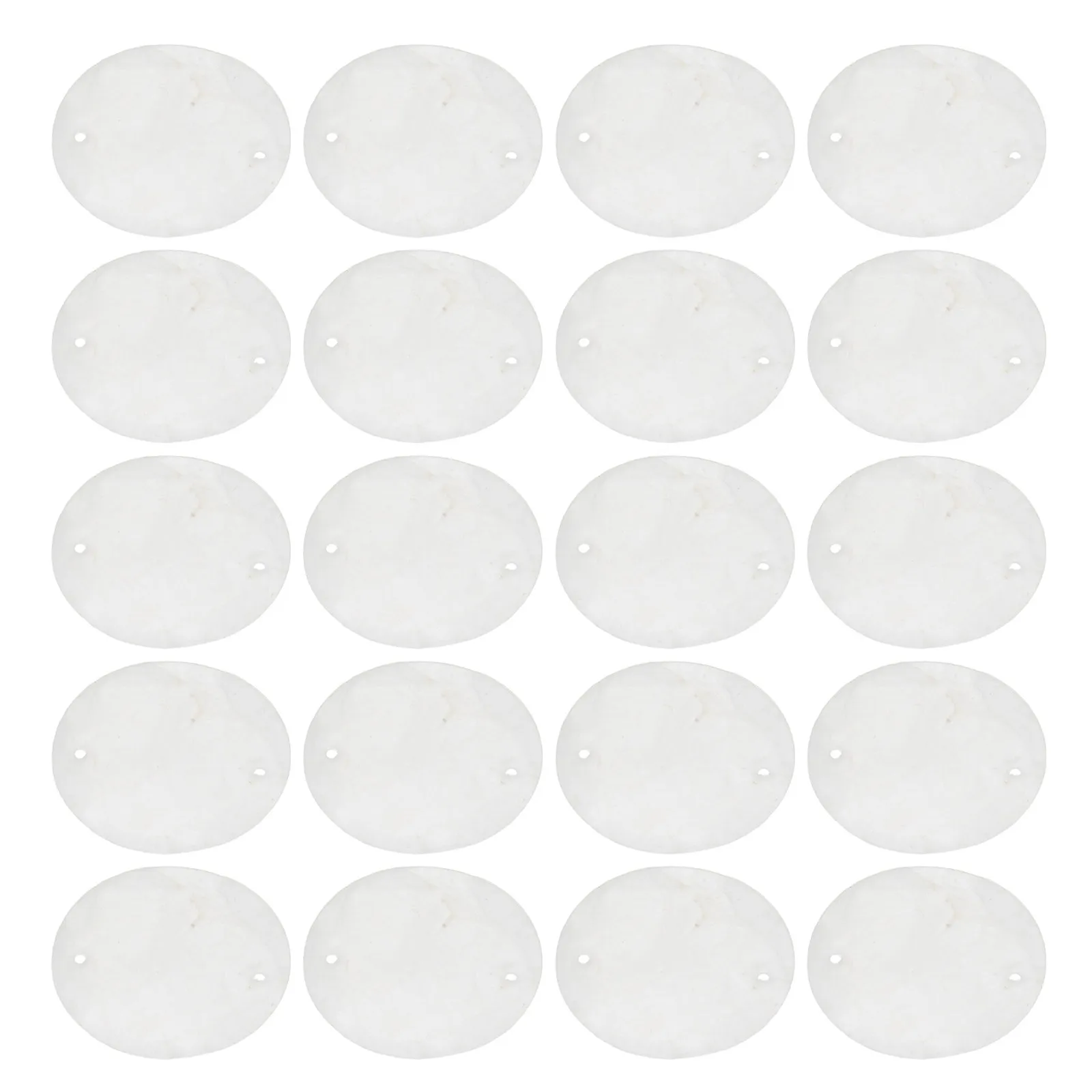 50Pcs Natural Round Capiz Shell Slices One and Half Inch Double Hole Charms for Wind Chimes Jewelry Crafts