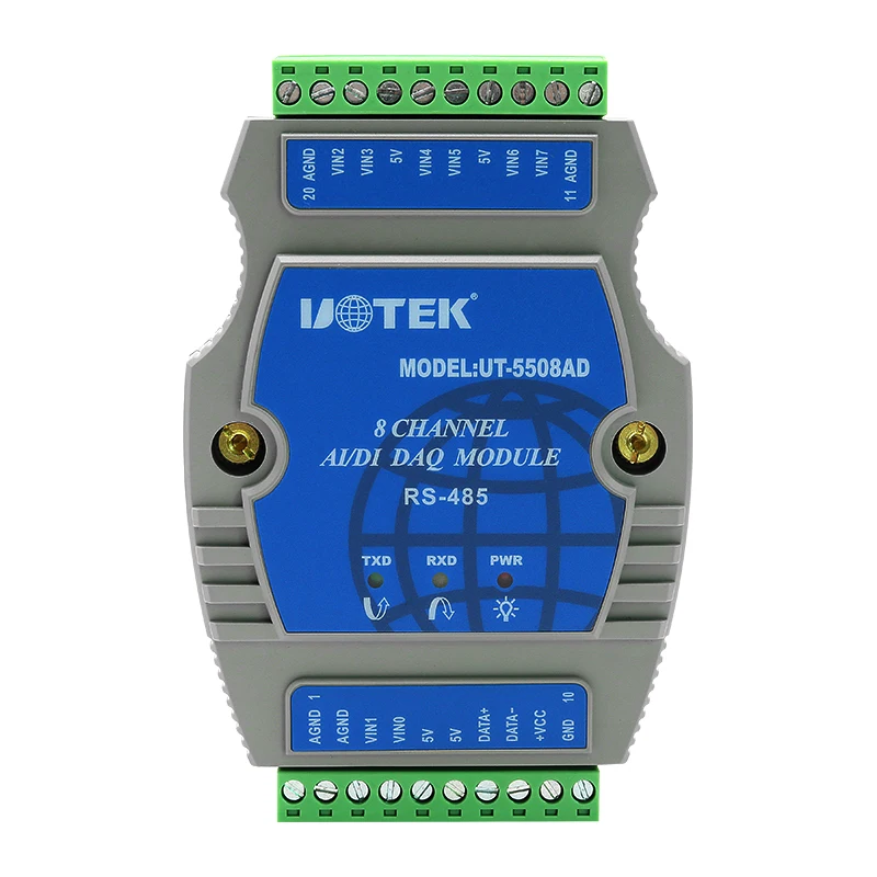UOTEK 8-channel AI/DI Acquisition Module WITH TI's 24-bit Analog-to-digital Conversion Chip No External Resistors UT-5508AD