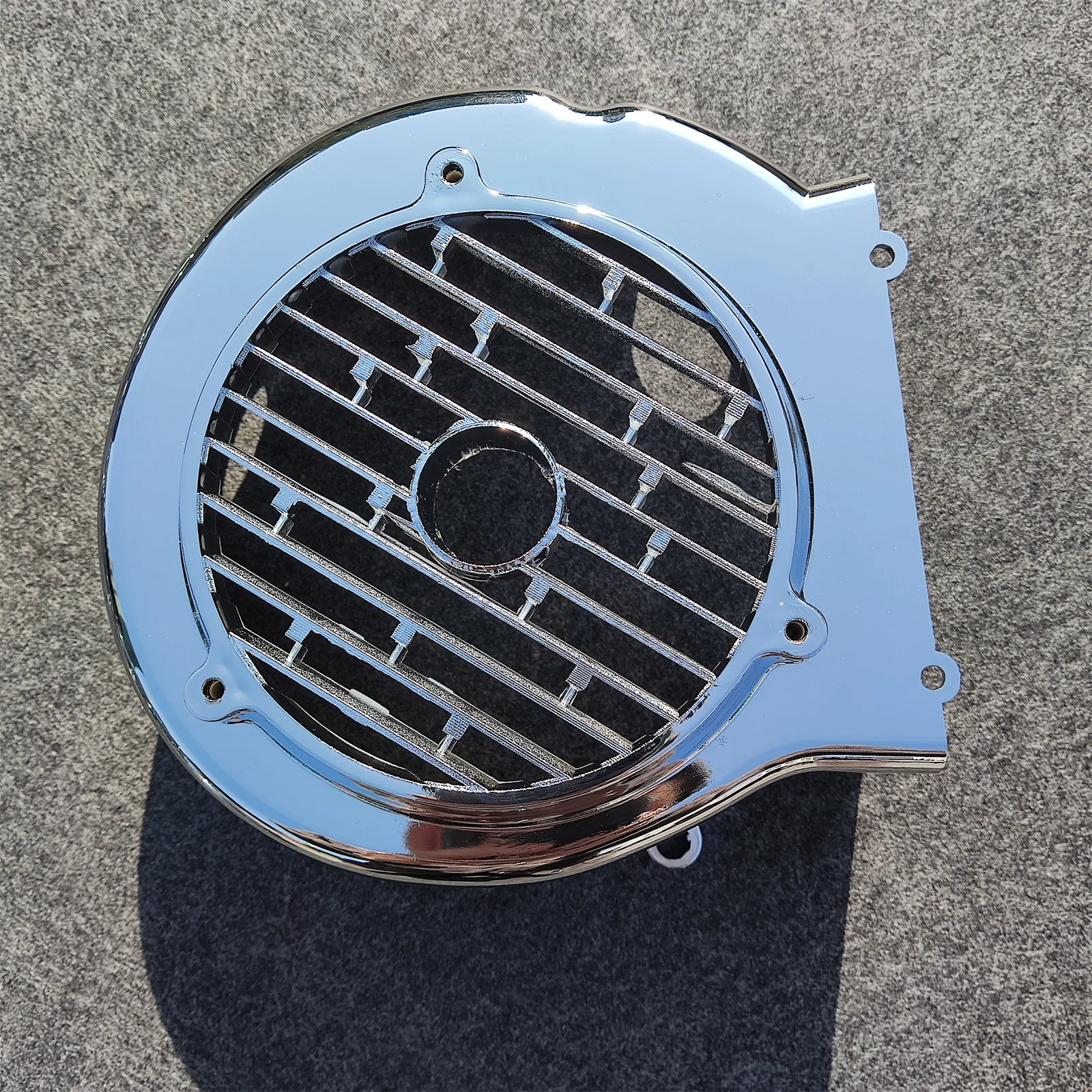 WILEBO Motorcycle Chrome Long Case Left Side Crankcase CVT Transmission Cover Assembly Fit GY6 125CC Engine Scooter ATV Moped