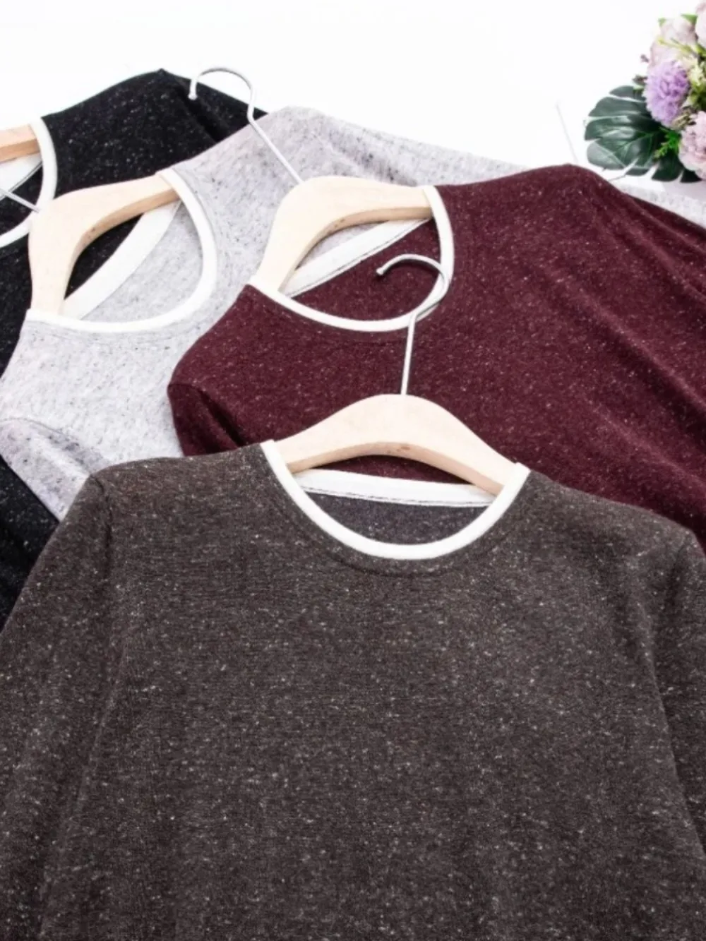 

Повседневный лоскутный джемпер в стиле литературы, простые офисные женские пуловеры с круглым вырезом и длинными рукавами, японские свободные вязаные топы из двух предметов