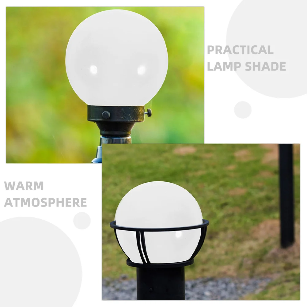 

2Pcs Acrylic Spherical Lamp Shades Replacement Light Cover for Wall Fixtures Outdoor Garden Ceiling Lamp Protector Globe