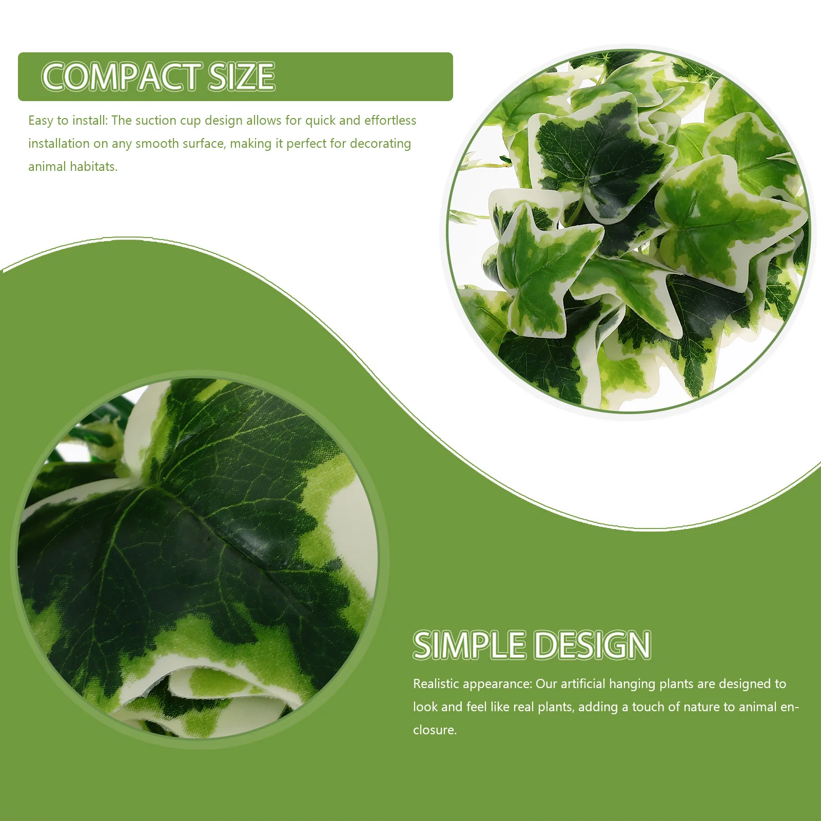 

Artificial Hanging Plants For Reptile Terrarium Realistic Leaf Pendant Decor Simulation Plants Low Maintenance Habitat