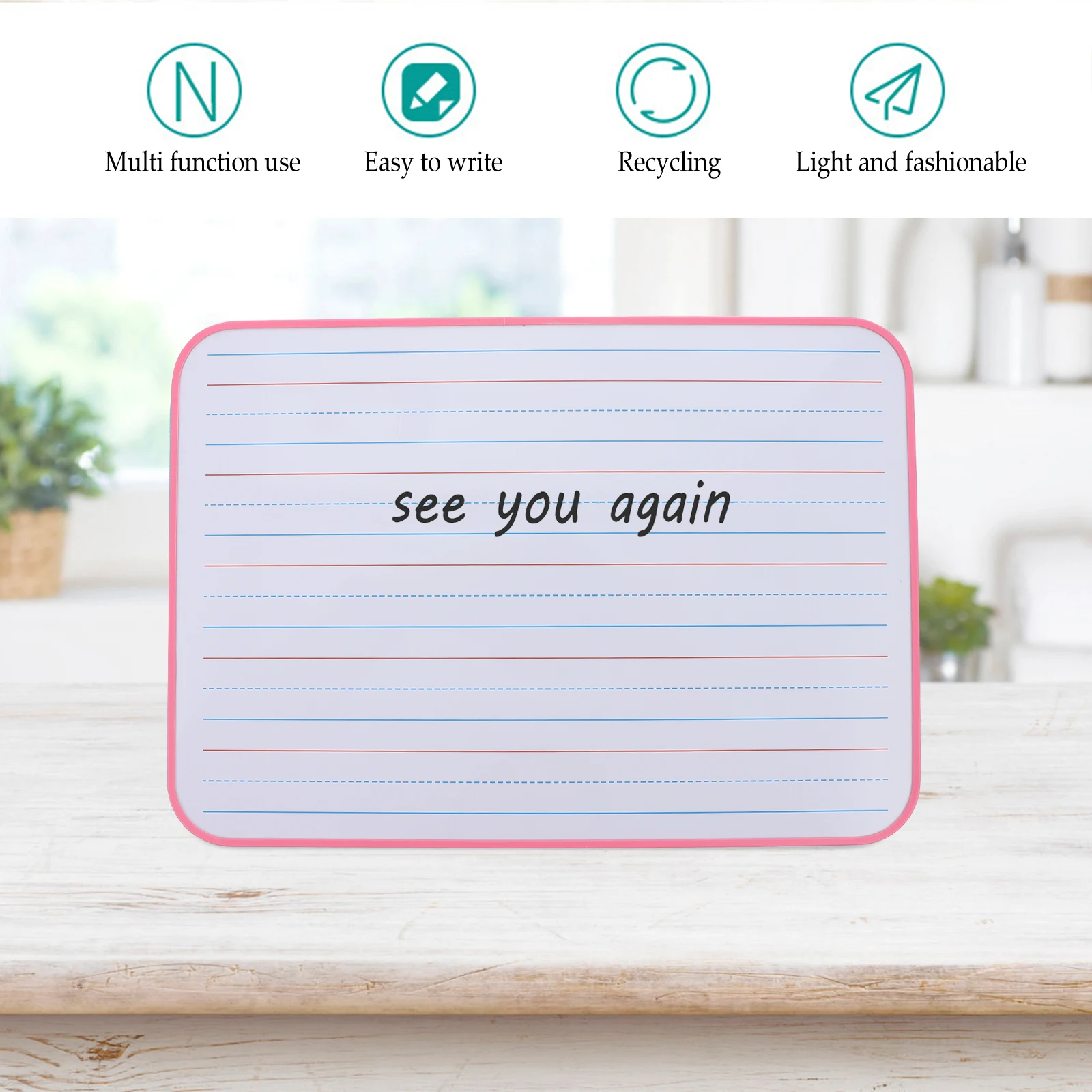 

1pc Magnetic Whiteboard Writing Board Double Side English Learning Tool Interactive Teaching Board For Kids Home School