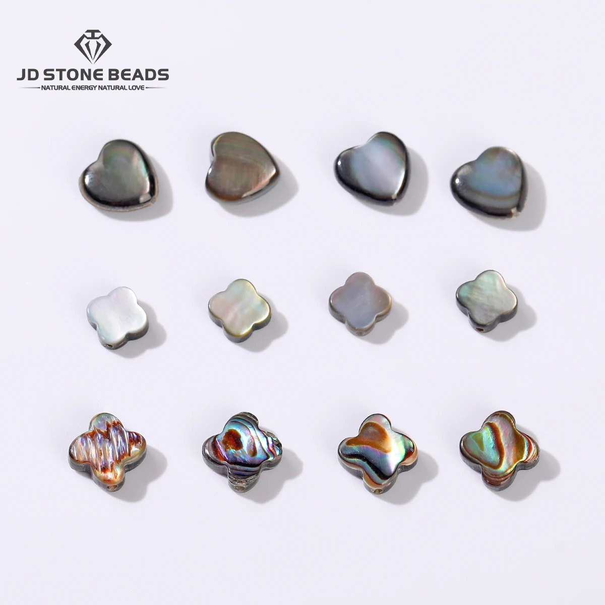 

10 Pcs/lot Natural Black Abalone Shell Four-Leaf Clover Bead Loose Spacer Bead for DIY Jewelry Accessories Bracelet Accessories