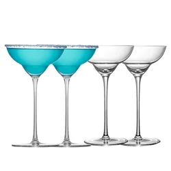 4PCS 130ml Margarita Glasses Cocktail Goblet Glasses Martini Glass Set Of 4