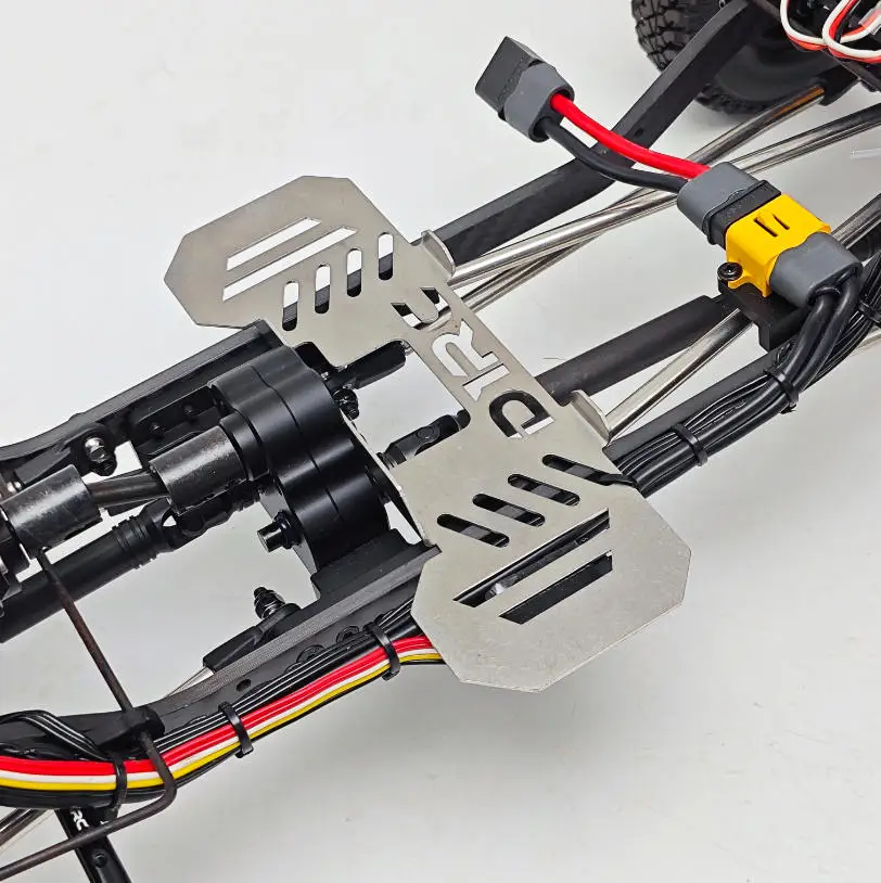 D1RC Stainless Steel Rear Bumper Mount Bracket for D110 D90 Camel Cup RC Crawler Metal 2-Speed Gear Chassis Upgrade Part