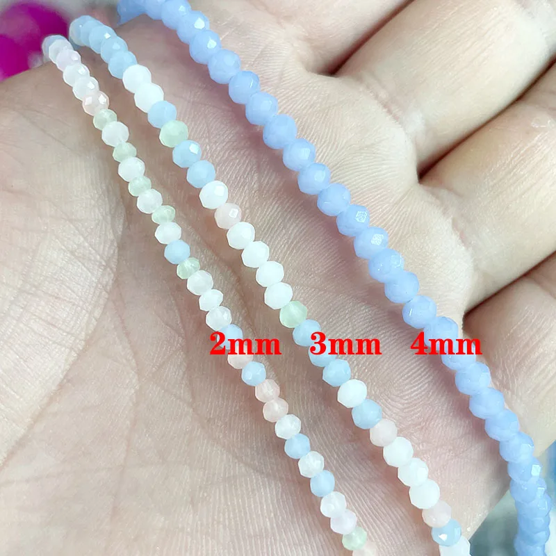 New Color Morgan Jades 2mm Crystal Rondelle Faceted Crystal Glass Beads Round Loose Spacer Beads for Jewelry Making DIY