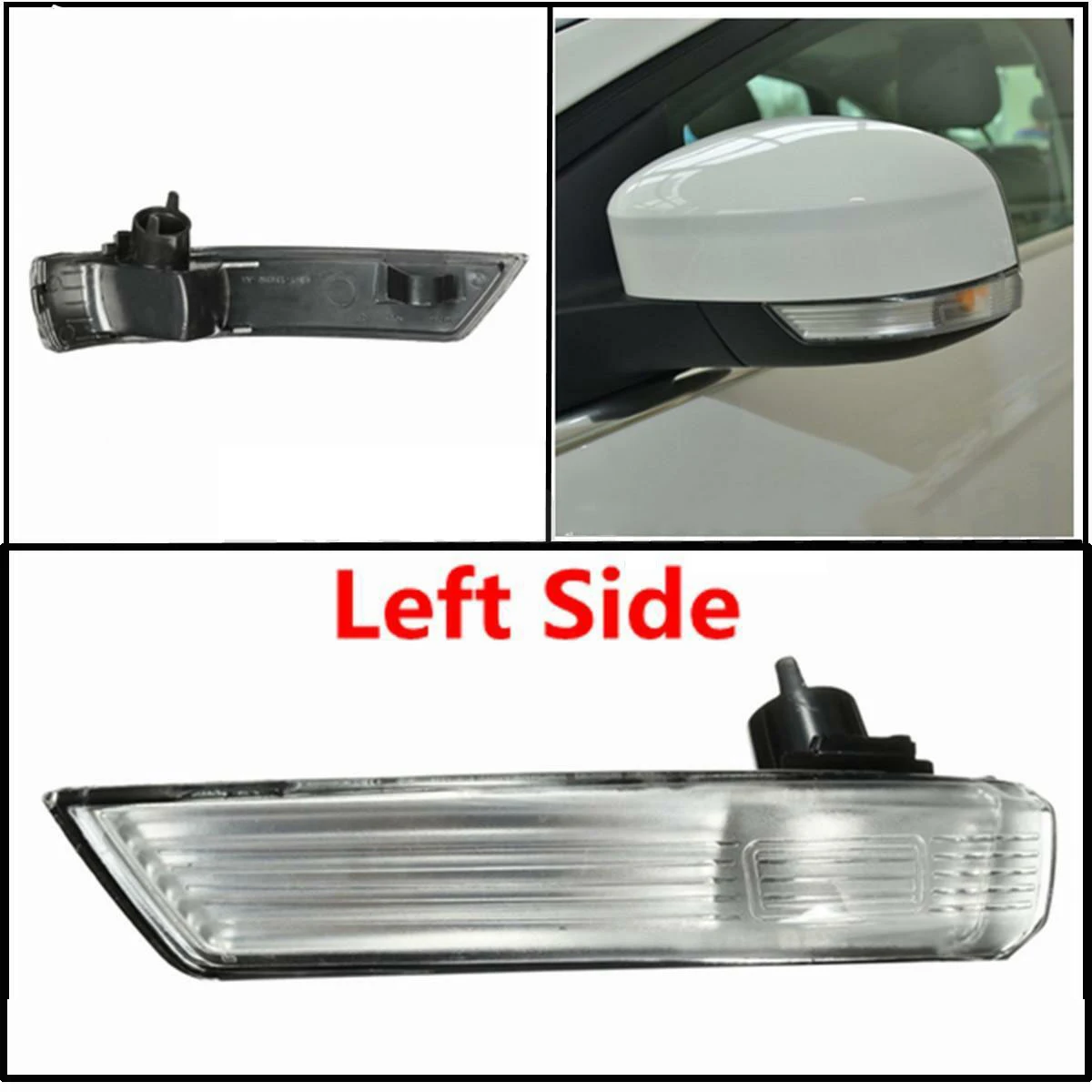 

Car Left And Right Rear View Mirror Light Turn Signals Light Lens Cover Wing Repeater Indicator Lamp For Ford Focus 2008-2017