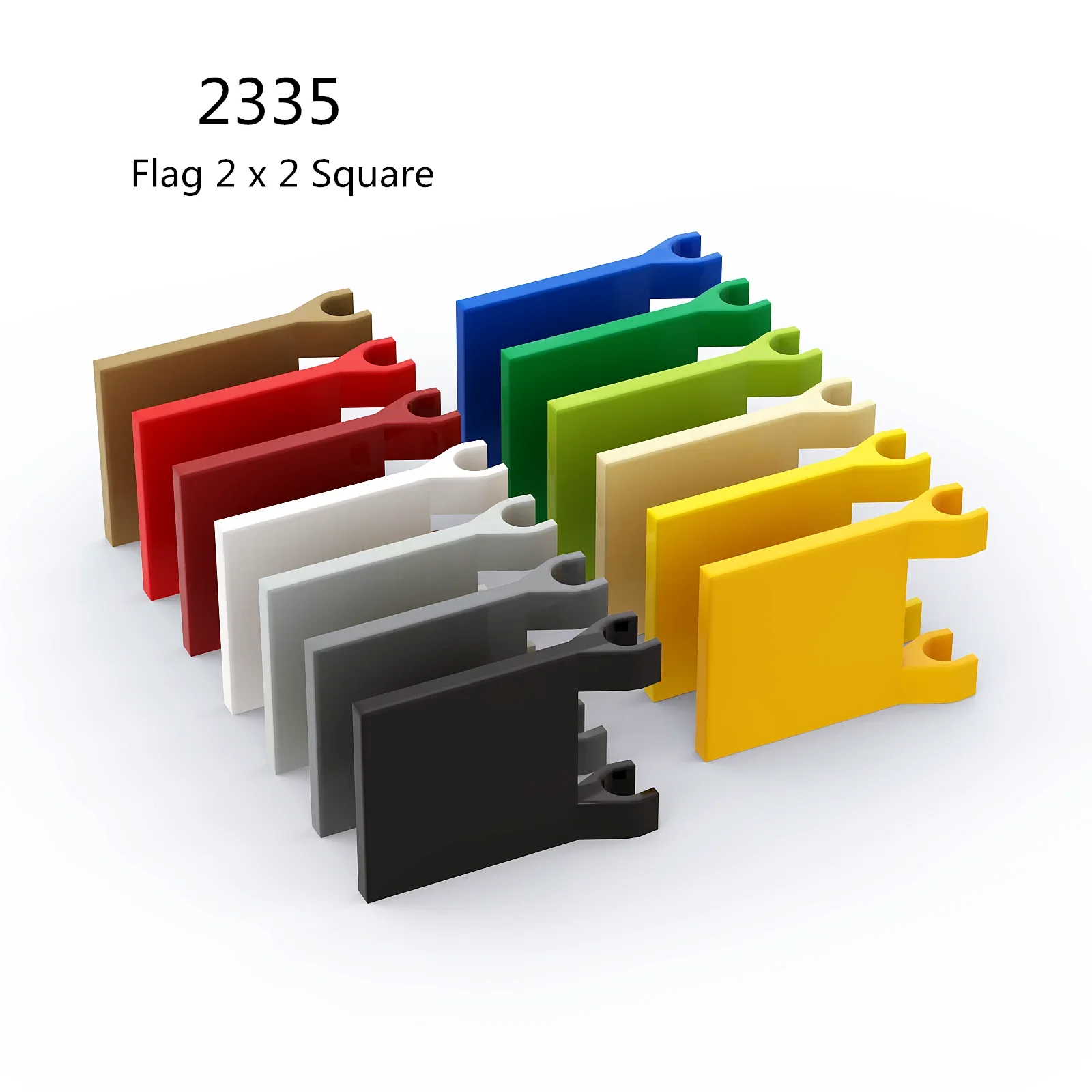 1 Pcs Buildings Blocks 2335 Flag 2 x 2 Square Collections Bulk Modular GBC Toy For High-Tech MOC Set