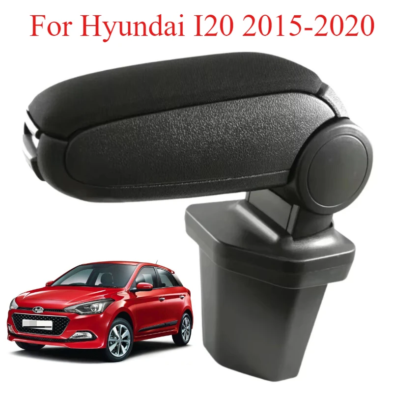 

For Hyundai I20 2015-2020 Armrest Center Console Black Textile Original Fit Car Interior Accessories Replacement Trim Parts