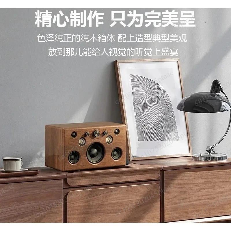 U disk audio high sound quality heavy subwoofer German solid wood HIFI Bluetooth speaker home living room mobile phone