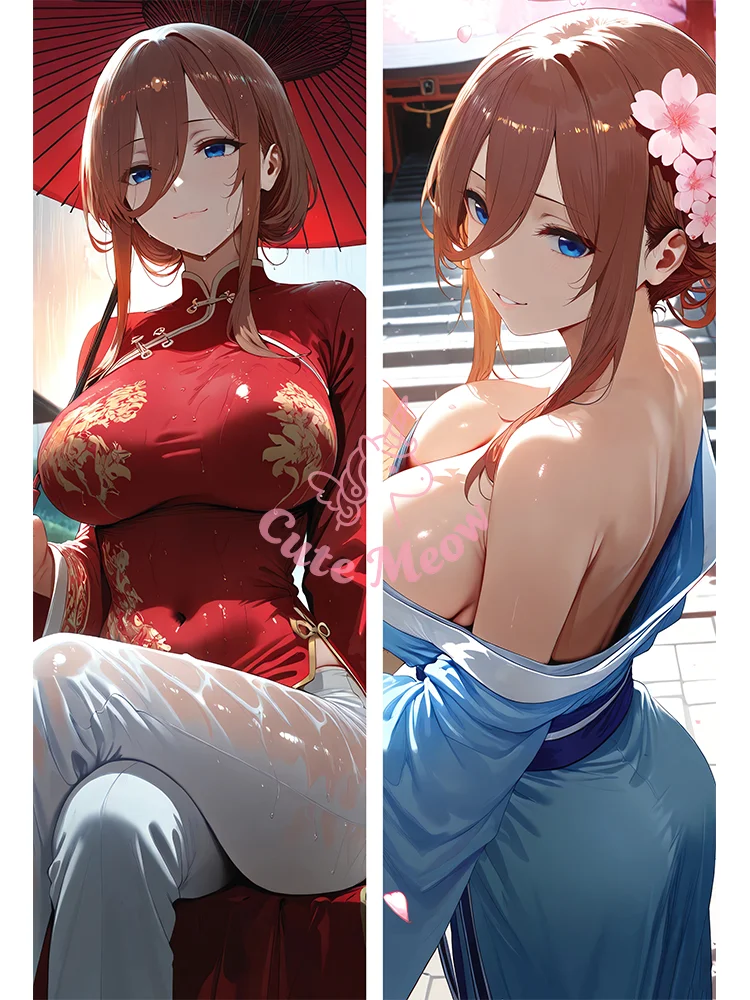 

Miku Nakano Dakimakura anime girl DIY Double-sided Print Life-size body pillows cover Adult pillowcase