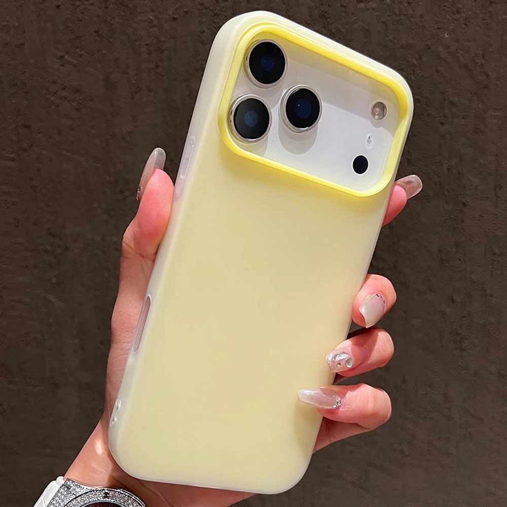 Weiche, matte, bonbonfarbene, transparente Silikon-Handyhülle für iPhone 17 Pro Max 17 Pro 17 Air 17, stoßfeste Stoßstangen-Rückseite
