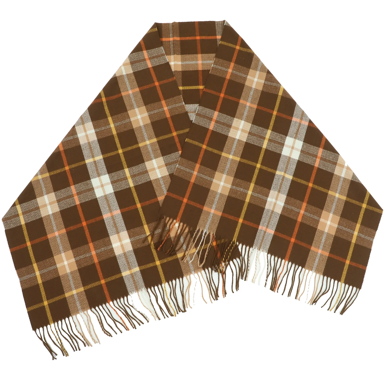 وشاح سميك دافئ للنساء خفيف الوزن من البوليستر الناعم شال طويل برقبة أنثوية ملفوفة شتوية غير رسمية