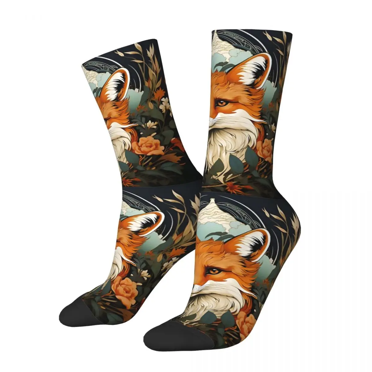 Colorful Wildlife Fox Kawaii Socks Gym Cartoon Pattern Socks