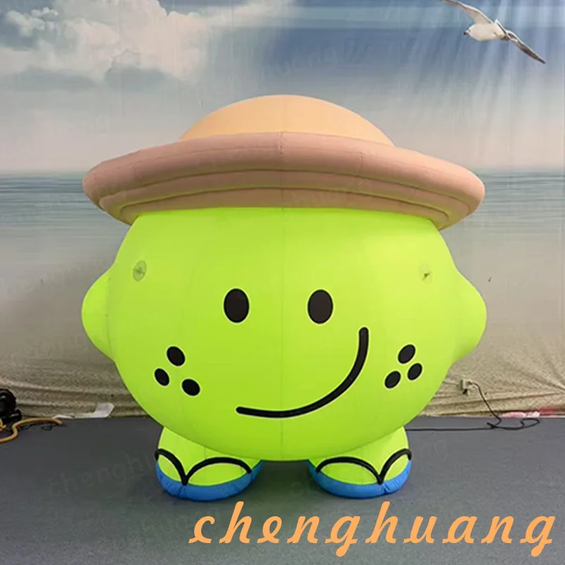 Inflatable lemon dolls, fruit dolls, with blowers, outdoor shopping mall and square activity decoration props