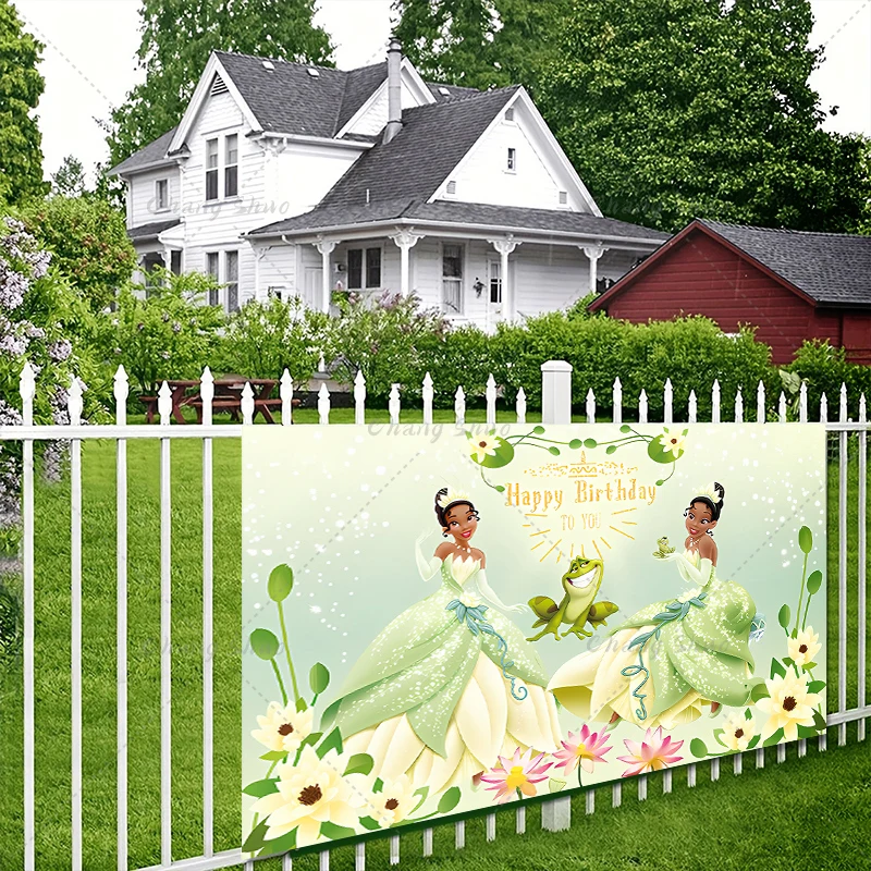 Disney Princess And The Frog Tiana Backdrop For Children's Birthday Party Banner Decorations Baby Shower Photography Background