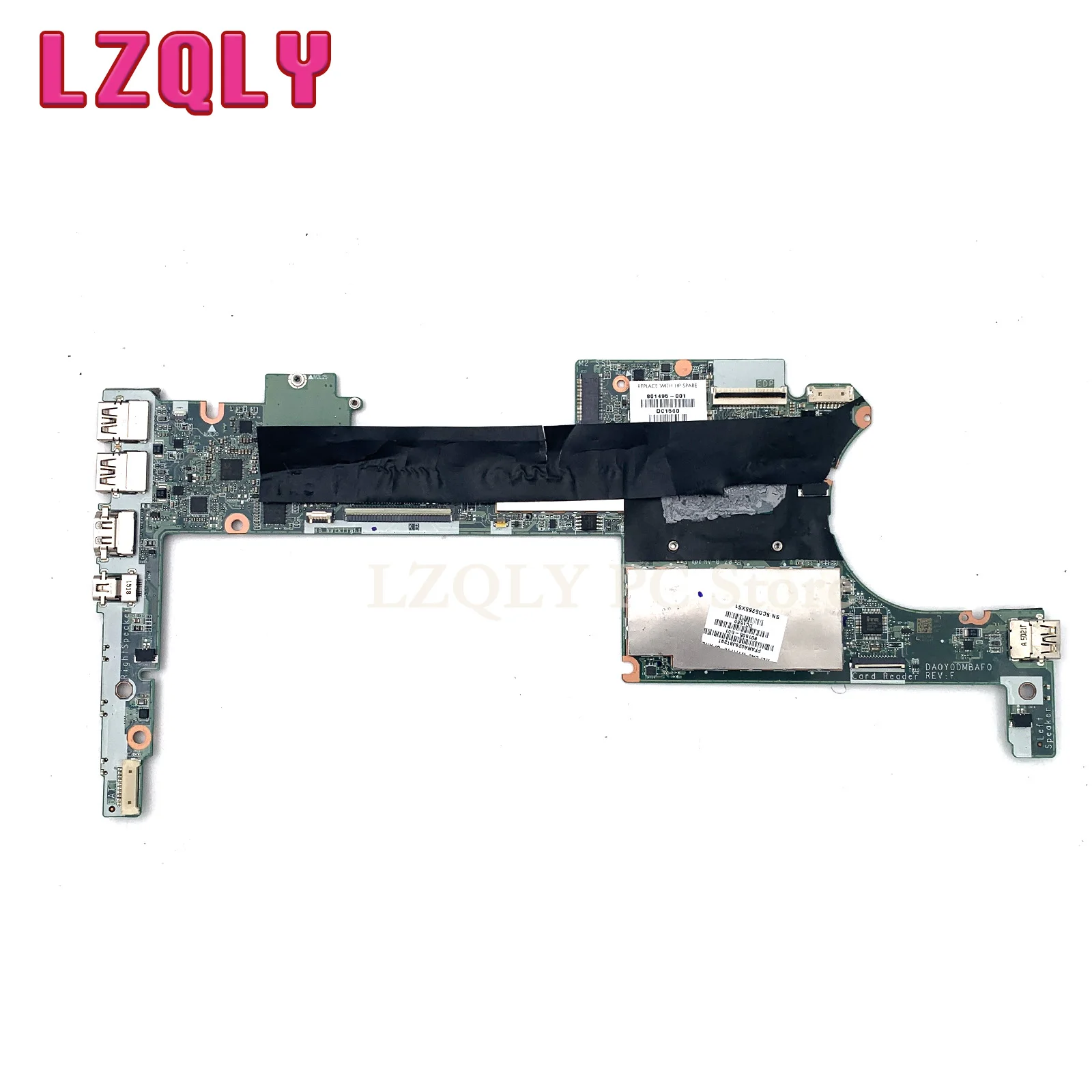 LZQLY Cho HP X360 G1 13-4000 Mot Herboard 801505-601 801505-501 801505-001 với I7-5500U CPU RAM 8GB DA0Y0DMBAF0