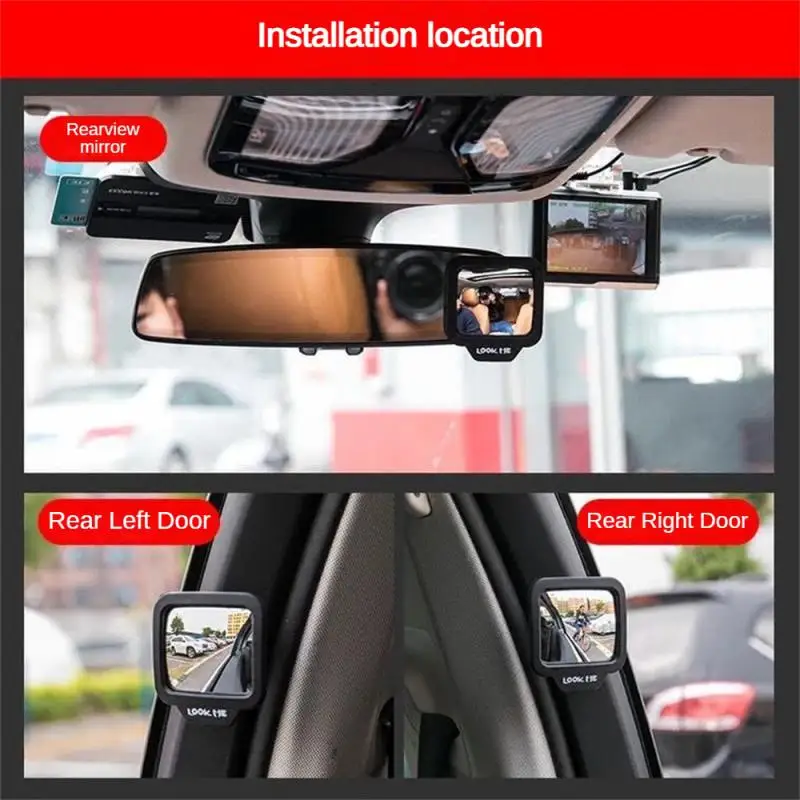 Car Rearview Auxiliary Mirror Small Round Rear-view Reverse Car Mirror Observation Mirror Safty Back A Car Tools Car Accessories