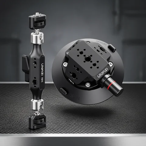 Ulanzi TB15 Camera Suction Cup Car Holder Mount for Gopro Insta 360 DJI Action Camera Phone DSLR with 1/4" 3/8" 360° Adjustable