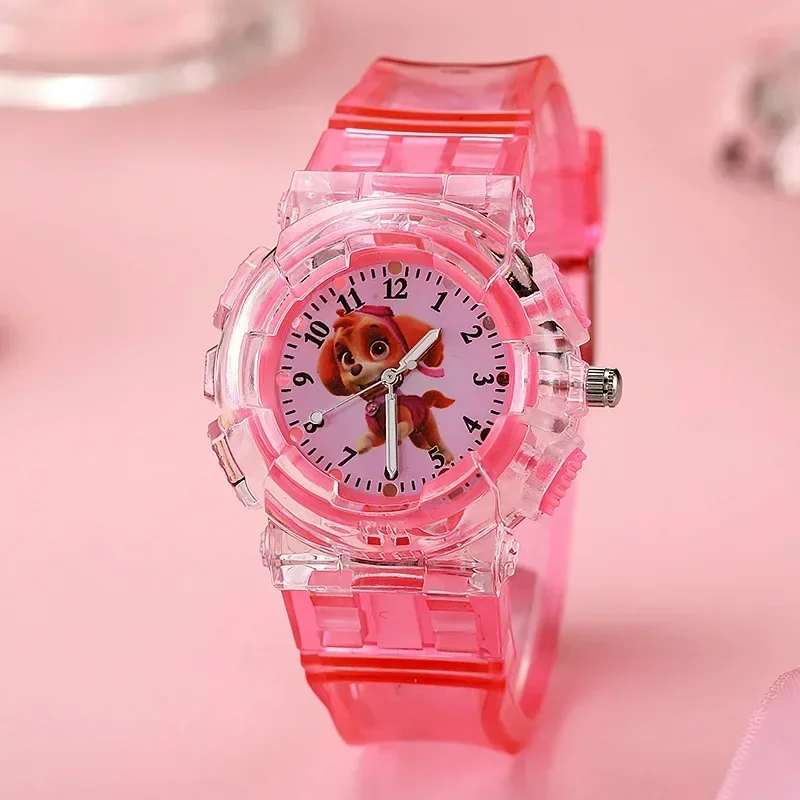 Relojes electrónicos luminosos de la patrulla canina para niños, relojes de pulsera, juguetes Csrartoon Chase, reloj luminoso, regalos de cumpleaños para niños y niñas